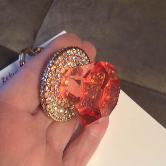 New Tik Tok Betsey Johnson Pink Jeweled Handbag Charm/Key Chain/Final Price - Picture 10 of 17
